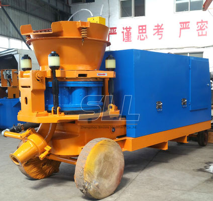 China Diesel Engine Drive Dry Shotcrete Machine Four - Point Clamping Device supplier